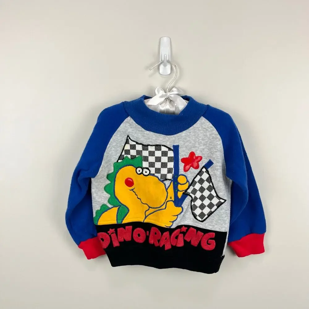 Vintage Little Rebels Dino Racing Sweatsuit 3T